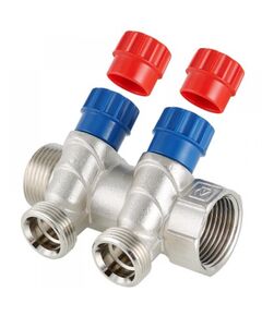 Купить Коллектор Valtec никель с вентилем 1"х3/4" НР- 4 отвода. 10бар. t-110*С (комплект ручек) (vtc.560.ne.060504) по цене 3625 руб., в Санкт-Петебруге в интернет магазине 100-Систем, а также дургие товары VALTEC из раздела Вентильные коллекторы и Коллекторы и коллекторные группы