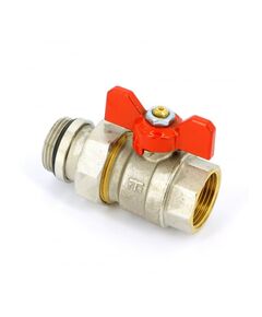 Купить Кран 3/4" шаровый со сгоном (красная бабочка) O-ring (2120017) по цене 1273 руб., в Санкт-Петебруге в интернет магазине 100-Систем, а также дургие товары  из раздела Краны со сгоном и накидной гайкой 3/4 и Краны со сгоном и накидной гайкой