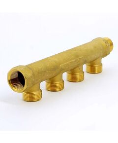 Купить Коллектор 4 отв. 3/4"*1/2(15) (латунь) (1160001 / 1130g150404cz) по цене 4673 руб., в Санкт-Петебруге в интернет магазине 100-Систем, а также дургие товары  из раздела Коллектора нерегулируемые и Коллекторы и коллекторные группы