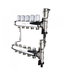 Купить Коллекторная группа Valtec 6 выходов 1"-3/4". (2загл. 2возд. 2сл.крана.2кронш.) нерж.сталь. без расх (vtc.588.emnx.0606) по цене 15110 руб., в Санкт-Петебруге в интернет магазине 100-Систем, а также дургие товары VALTEC из раздела Коллекторы отопления и Коллекторы и коллекторные группы