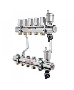 Купить Коллекторная группа Valtec 6 выходов 1"-3/4".(2загл. 2возд. 2сл.крана.2кронш.) никель.латунь. без ра (vtc.594.emnx.0606) по цене 27009 руб., в Санкт-Петебруге в интернет магазине 100-Систем, а также дургие товары VALTEC из раздела Коллекторы отопления и Коллекторы и коллекторные группы