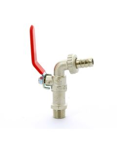 Купить Кран 1/2" шаровый сливной со штуцером (плоская ручка) (2500006 / 2530R2804) по цене 696 руб., в Санкт-Петебруге в интернет магазине 100-Систем, а также дургие товары TIEMME из раздела Краны сливные и Шаровые краны