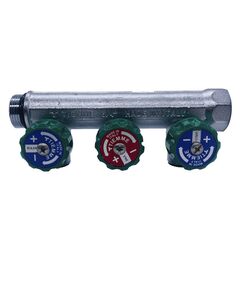 Купить Коллектор 3 отв. регулируемый 3/4"*1/2(16) Maxima Corner (никель) (1850002 / 1871k) по цене 4920 руб., в Санкт-Петебруге в интернет магазине 100-Систем, а также дургие товары  из раздела Вентильные коллекторы и Коллекторы и коллекторные группы