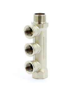 Купить Коллектор 2 отв. 3/4"*1/2"В (никель) (1910071 / 1932n050402) по цене 1479 руб., в Санкт-Петебруге в интернет магазине 100-Систем, а также дургие товары  из раздела Коллектора нерегулируемые и Коллекторы и коллекторные группы