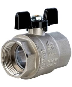 Купить Кран шаровый Stout 1.1/4" В-В. бабочка. никель (svb-0002-000032) по цене 2580 руб., в Санкт-Петебруге в интернет магазине 100-Систем, а также дургие товары STOUT из раздела Краны прямые 1 1/4 - 2 и Краны прямые