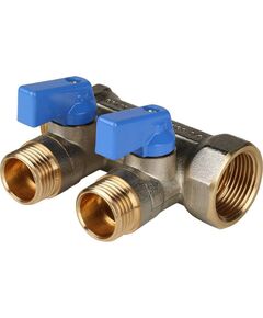 Купить SMB 6201 341202 STOUT Коллектор с шаровыми кранами 3/4", 2 отвода 1/2" (синие ручки) (smb 6201 341202) по цене 1802 руб., в Санкт-Петебруге в интернет магазине 100-Систем, а также дургие товары STOUT из раздела Запорные коллекторы и Коллекторы и коллекторные группы