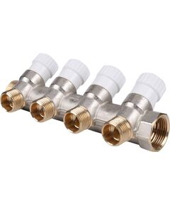 Купить SMB 6851 341204  STOUT Коллектор распределительный 3/4", 4 отвода 1/2" (smb 6851 341204) по цене 3433 руб., в Санкт-Петебруге в интернет магазине 100-Систем, а также дургие товары STOUT из раздела Вентильные коллекторы и Коллекторы и коллекторные группы