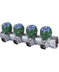 Купить SMB-6850-341204 STOUT Коллектор регулирующий 3/4", 4 отвода 1/2" (smb-6850-341204) по цене 4759 руб., в Санкт-Петебруге в интернет магазине 100-Систем, а также дургие товары STOUT из раздела Вентильные коллекторы и Коллекторы и коллекторные группы
