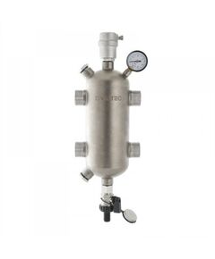 Купить Гидравлическая стрелка Valtec 1.1/4", без теплоизоляции, нерж. сталь (vt.var05.ss.07) по цене 26031 руб., в Санкт-Петебруге в интернет магазине 100-Систем, а также дургие товары VALTEC из раздела Гидравлический разделитель и Группы быстрого монтажа