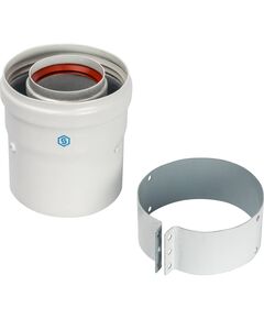 Купить STOUT   Элемент дымохода DN60/100 адаптер для котла вертикальный коаксиальный (совместимый с Vaillant, Protherm NEW)(с логотипом) (SCA-6010-230100) по цене 4005 руб., в Санкт-Петебруге в интернет магазине 100-Систем, а также дургие товары STOUT из раздела Дымоходы и Котлы и котельное оборудование