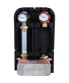 Купить STOUT SDG-0038 Насосная группа с теплообменником 28 пластин, без насоса в теплоизоляции (sdg-0038-282501) по цене 60292 руб., в Санкт-Петебруге в интернет магазине 100-Систем, а также дургие товары STOUT из раздела Насосные группы и Группы быстрого монтажа