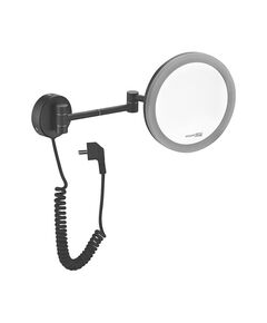 Купить K-1004BLACK Зеркало с LED-подсветкой, 3-х кратным увеличением (k-1004black) по цене 27510 руб., в Санкт-Петебруге в интернет магазине 100-Систем, а также дургие товары WasserKRAFT из раздела Косметические зеркала и Аксессуары для ванной комнаты