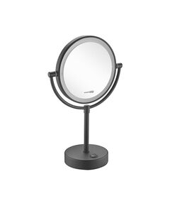 Купить K-1005BLACK Зеркало с LED-подсветкой двухстороннее, стандартное и с 3-х кратным увеличением (k-1005black) по цене 13850 руб., в Санкт-Петебруге в интернет магазине 100-Систем, а также дургие товары WasserKRAFT из раздела Косметические зеркала и Аксессуары для ванной комнаты