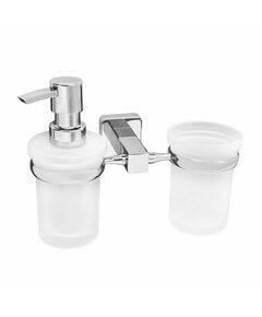 Купить Стакан для зубных щеток с дозатором жидкого мыла WasserKRAFT Lippe K-6589 Хром (k-6589) по цене 3990 руб., в Санкт-Петебруге в интернет магазине 100-Систем, а также дургие товары WasserKRAFT из раздела Держатели стакана и дозатора мыла и Мыльницы и дозаторы жидкого мыла