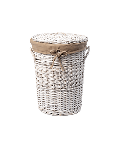 Купить Корзина для белья WasserKRAFT Aller 44x44x55 WB-106-L с крышкой Белая (wb-106-l) по цене 8030 руб., в Санкт-Петебруге в интернет магазине 100-Систем, а также дургие товары WasserKRAFT из раздела Корзины для белья и Прочее