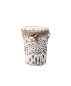 Купить Корзина для белья WasserKRAFT Aller 28x28x38 WB-106-S с крышкой Белая (wb-106-s) по цене 5170 руб., в Санкт-Петебруге в интернет магазине 100-Систем, а также дургие товары WasserKRAFT из раздела Корзины для белья и Прочее