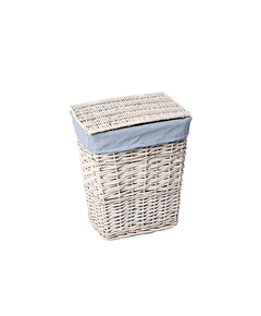 Купить Корзина для белья WasserKRAFT Lippe 35x23x43 WB-450-S с крышкой Белая (wb-450-s) по цене 5730 руб., в Санкт-Петебруге в интернет магазине 100-Систем, а также дургие товары WasserKRAFT из раздела Корзины для белья и Прочее