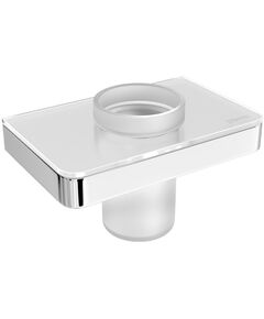 Купить Стакан для зубных щеток GLASS LINE с держателем, хром/белое стекло (9731034) по цене 5040 руб., в Санкт-Петебруге в интернет магазине 100-Систем, а также дургие товары LEMARK из раздела Стаканы и подстаканники и Аксессуары для ванной комнаты