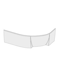 Купить Передняя панель для ванны Ravak Asymmetric 170 L CZ48100000 с креплениями (cz48100000) по цене 27610 руб., в Санкт-Петебруге в интернет магазине 100-Систем, а также дургие товары RAVAK из раздела Комплектующие для ванн и Ванны