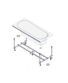 Купить Опора универсальная усиленная для ванн Ravak Domino Plus 150, 160, 170 (gr00001138) по цене 6710 руб., в Санкт-Петебруге в интернет магазине 100-Систем, а также дургие товары RAVAK из раздела Каркасы и Комплектующие для ванн
