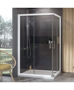 Купить Душевая дверь в нишу 100 см Ravak 10° 1ZJA0100Z1, transparent, белый (1zja0100z1) по цене 81290 руб., в Санкт-Петебруге в интернет магазине 100-Систем, а также дургие товары RAVAK из раздела Душевые двери и Душевые двери, перегородки
