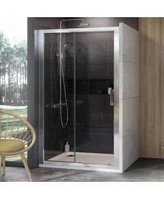 Купить Душевая дверь в нишу 110 см Ravak 10° 0ZVD0C00Z1, transparent, хром (0zvd0c00z1) по цене 69520 руб., в Санкт-Петебруге в интернет магазине 100-Систем, а также дургие товары RAVAK из раздела Душевые двери и Душевые двери, перегородки