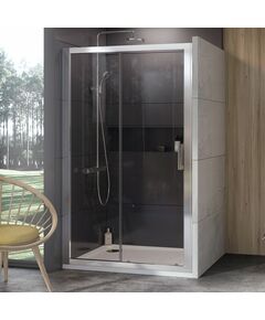 Купить Душевая дверь в нишу 110 см Ravak 10° 0ZVD0U00Z1, transparent, сатин (0zvd0u00z1) по цене 68904 руб., в Санкт-Петебруге в интернет магазине 100-Систем, а также дургие товары RAVAK из раздела Душевые двери и Душевые двери, перегородки