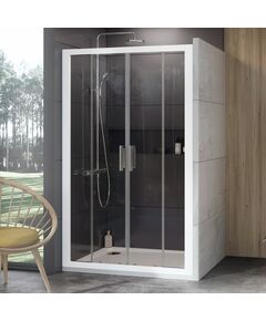 Купить Душевая дверь в нишу 150 см Ravak 10° 0ZKP0100Z1, transparent, белый (0zkp0100z1) по цене 76734 руб., в Санкт-Петебруге в интернет магазине 100-Систем, а также дургие товары RAVAK из раздела Душевые двери и Душевые двери, перегородки
