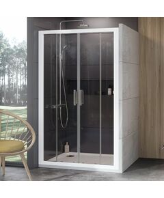 Купить Душевая дверь в нишу 140 см Ravak 10° 0ZKM0100Z1, transparent, белый (0zkm0100z1) по цене 92560 руб., в Санкт-Петебруге в интернет магазине 100-Систем, а также дургие товары RAVAK из раздела Душевые двери и Душевые двери, перегородки