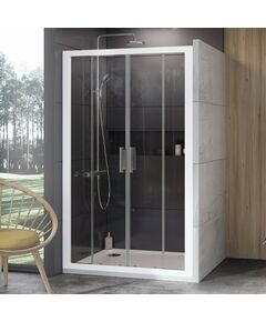 Купить Душевая дверь в нишу 200 см Ravak 10° 0ZKK0100Z1, transparent, белый (0zkk0100z1) по цене 84912 руб., в Санкт-Петебруге в интернет магазине 100-Систем, а также дургие товары RAVAK из раздела Душевые двери и Душевые двери, перегородки