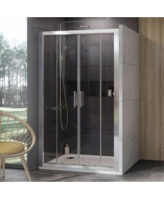 Купить Душевая дверь в нишу 130 см Ravak 10° 0ZKJ0U00Z1, transparent, сатин (0zkj0u00z1) по цене 96160 руб., в Санкт-Петебруге в интернет магазине 100-Систем, а также дургие товары RAVAK из раздела Душевые двери и Душевые двери, перегородки