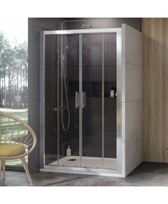 Купить Душевая дверь в нишу 160 см Ravak 10° 0ZKS0U00Z1, transparent, сатин (0zks0u00z1) по цене 104240 руб., в Санкт-Петебруге в интернет магазине 100-Систем, а также дургие товары RAVAK из раздела Душевые двери и Душевые двери, перегородки
