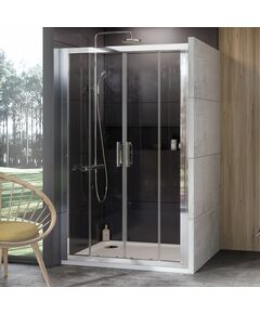Купить Душевая дверь в нишу 150 см Ravak 10° 0ZKP0C00Z1, transparent, хром (0zkp0c00z1) по цене 76734 руб., в Санкт-Петебруге в интернет магазине 100-Систем, а также дургие товары RAVAK из раздела Душевые двери и Душевые двери, перегородки