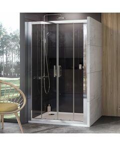 Купить Душевая дверь в нишу 170 см Ravak 10° 0ZKV0C00Z1, transparent, хром (0zkv0c00z1) по цене 101680 руб., в Санкт-Петебруге в интернет магазине 100-Систем, а также дургие товары RAVAK из раздела Душевые двери и Душевые двери, перегородки