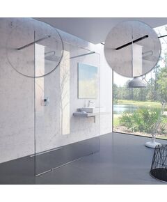 Купить Душевая перегородка 160х200 см Ravak Walk-In Free GW9FS0C00Z1, transparent, хром (gw9fs0c00z1) по цене 68750 руб., в Санкт-Петебруге в интернет магазине 100-Систем, а также дургие товары RAVAK из раздела Душевые перегородки и Душевые двери, перегородки