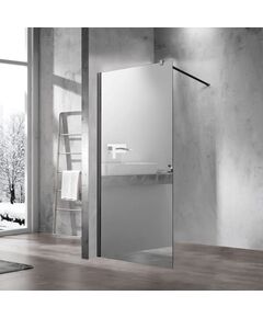 Купить Душевая перегородка Walk-In VSW-1H900MRB, 900*2000, черный матовый, стекло зеркальное, , шт (vsw-1h900mrb) по цене 27160.5 руб., в Санкт-Петебруге в интернет магазине 100-Систем, а также дургие товары Vincea из раздела Душевые перегородки и Душевые двери, перегородки