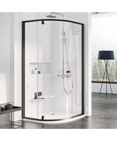 Купить Душевой уголок Ravak Pivot PSKK3 90x90 37677300Z1 профиль Черный стекло прозрачное (37677300z1) по цене 90750 руб., в Санкт-Петебруге в интернет магазине 100-Систем, а также дургие товары RAVAK из раздела Душевые ограждения и Душевые кабины и ограждения