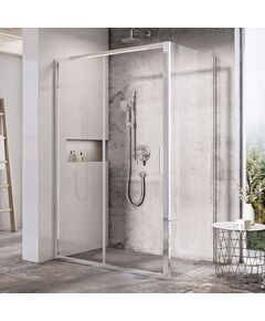 Купить Боковая стенка 80 см Ravak Blix Slim BLSPS-80 X9BM40C00Z1, блестящий+транспарент (x9bm40c00z1) по цене 24750 руб., в Санкт-Петебруге в интернет магазине 100-Систем, а также дургие товары RAVAK из раздела Душевые перегородки и Душевые двери, перегородки