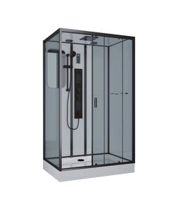 Купить Душевая кабина Niagara Premium NG-6912-01GQR BLACK (ng-6912-01gqr black) по цене 85300 руб., в Санкт-Петебруге в интернет магазине 100-Систем, а также дургие товары  из раздела Душевые кабины и Душевые кабины и ограждения