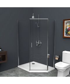 Купить Душевой уголок BelBagno UNO-195-PH-1-100/80-C-Cr (uno-195-ph-1-100/80-c-cr) по цене 34900 руб., в Санкт-Петебруге в интернет магазине 100-Систем, а также дургие товары BelBagno из раздела Душевые ограждения и Душевые кабины и ограждения
