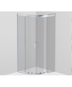 Купить Душевой уголок AM.PM Gem W90G-401-090WT Профиль матовый хром, стекло прозрачное (w90g-401-090wt) по цене 32990 руб., в Санкт-Петебруге в интернет магазине 100-Систем, а также дургие товары AM.PM из раздела Душевые ограждения и Душевые кабины и ограждения