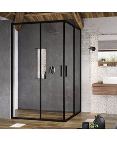 Купить Душевой угол RAVAK Blix Slim BLSRV2K-80 в черном профиле, прозрачное стекло (x1xm40300z1) по цене 38390 руб., в Санкт-Петебруге в интернет магазине 100-Систем, а также дургие товары RAVAK из раздела Душевые ограждения и Душевые кабины и ограждения