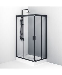 Купить Душевое ограждение AM.PM Gem Twin Slide 120x80,стекло прозрачное,профиль черный матовый W90G-404-120280-BT (w90g-404-120280-bt) по цене 36990 руб., в Санкт-Петебруге в интернет магазине 100-Систем, а также дургие товары AM.PM из раздела Душевые ограждения и Душевые кабины и ограждения