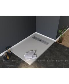 Купить Поддон литьевой Delight 1200х800х30мм, крышка из нерж, без сифона, серый камень  (258883) по цене 36220 руб., в Санкт-Петебруге в интернет магазине 100-Систем, а также дургие товары AQUANET из раздела Прямоугольные и Душевые поддоны