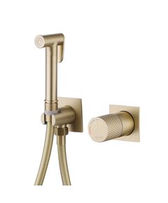 Купить Смеситель ABBER Rund AF8725G с гигиеническим душем, золото матовое (af8725g) по цене 27700 руб., в Санкт-Петебруге в интернет магазине 100-Систем, а также дургие товары ABBER из раздела Гигиенический душ со смесителем и Гигиенический душ