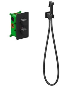 Купить Смеситель Timo Petruma 5089/03SM встроенный с гигиеническим душем с термостатом, черный матовый (5089/03sm) по цене 60113 руб., в Санкт-Петебруге в интернет магазине 100-Систем, а также дургие товары TIMO из раздела Гигиенический душ со смесителем и Гигиенический душ