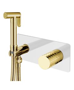 Купить Смеситель гигиенический STICK WHITE DIAMOND GOLD (127-wg) по цене 32720 руб., в Санкт-Петебруге в интернет магазине 100-Систем, а также дургие товары BOHEME из раздела Гигиенический душ со смесителем и Гигиенический душ