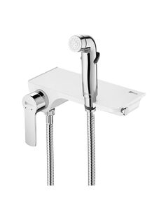 Купить Смеситель Lemark Solo LM7168CW с гигиеническим душем, настенный (lm7168cw) по цене 11070 руб., в Санкт-Петебруге в интернет магазине 100-Систем, а также дургие товары LEMARK из раздела Гигиенический душ со смесителем и Гигиенический душ