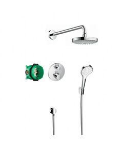 Купить Душевая система Hansgrohe Croma Select S 27295000 с термостатом Хром (27295000) по цене 195884.87 руб., в Санкт-Петебруге в интернет магазине 100-Систем, а также дургие товары HANSGROHE из раздела Душевые комплекты встраиваемого монтажа и Душевые комплекты встраиваемого монтажа