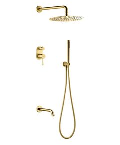 Купить Смеситель встроенный + верхний+ ручной душ, Uno. Gold (464-2-g) по цене 63810 руб., в Санкт-Петебруге в интернет магазине 100-Систем, а также дургие товары BOHEME из раздела Душевые комплекты встраиваемого монтажа и Душевые комплекты встраиваемого монтажа